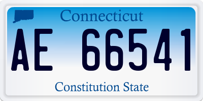 CT license plate AE66541
