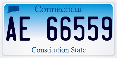 CT license plate AE66559