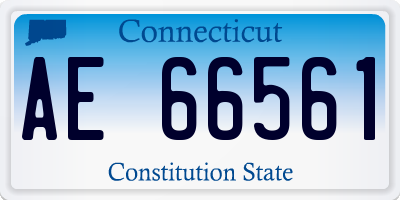 CT license plate AE66561