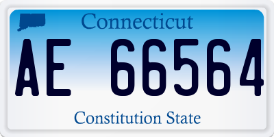 CT license plate AE66564