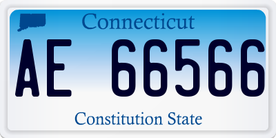 CT license plate AE66566