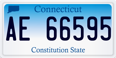 CT license plate AE66595