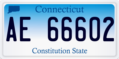 CT license plate AE66602