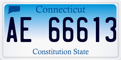 CT license plate AE66613