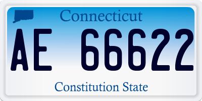 CT license plate AE66622