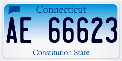 CT license plate AE66623