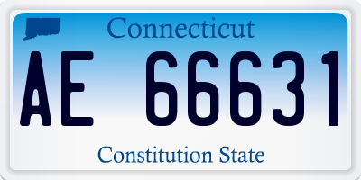 CT license plate AE66631