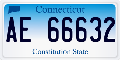 CT license plate AE66632