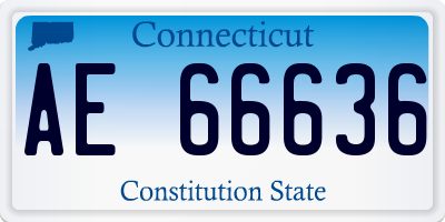 CT license plate AE66636