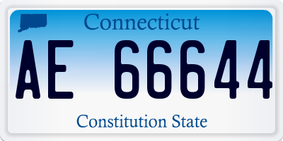 CT license plate AE66644