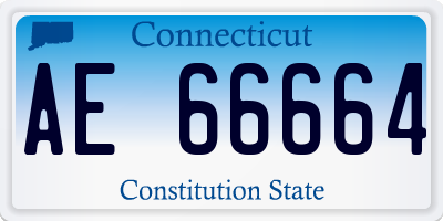 CT license plate AE66664