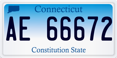 CT license plate AE66672