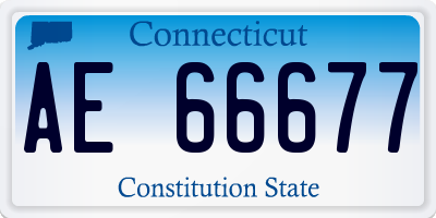 CT license plate AE66677