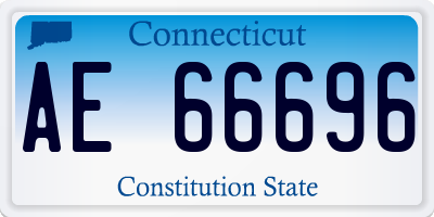 CT license plate AE66696