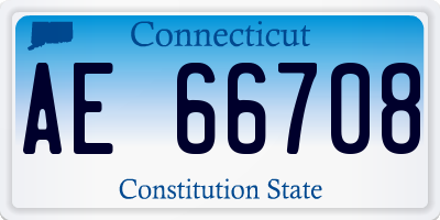 CT license plate AE66708
