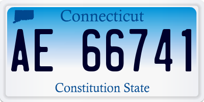 CT license plate AE66741