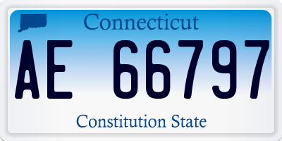 CT license plate AE66797