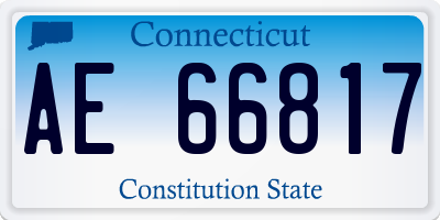 CT license plate AE66817