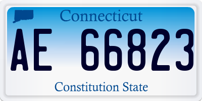 CT license plate AE66823
