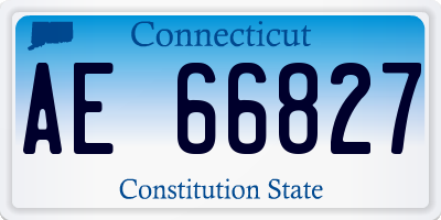 CT license plate AE66827