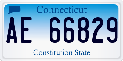 CT license plate AE66829