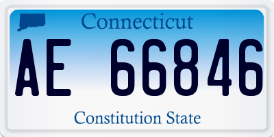 CT license plate AE66846