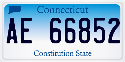 CT license plate AE66852