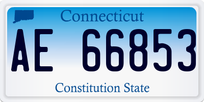 CT license plate AE66853