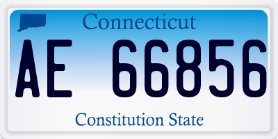CT license plate AE66856