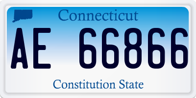CT license plate AE66866