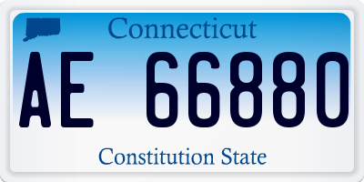 CT license plate AE66880