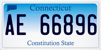 CT license plate AE66896