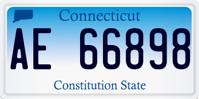 CT license plate AE66898