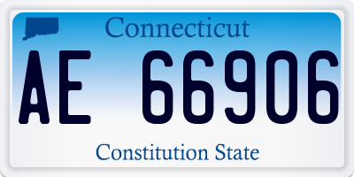 CT license plate AE66906