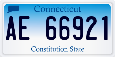CT license plate AE66921