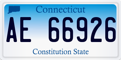 CT license plate AE66926