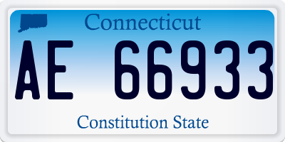 CT license plate AE66933