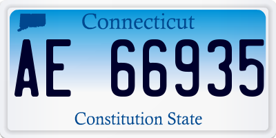 CT license plate AE66935