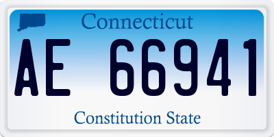 CT license plate AE66941