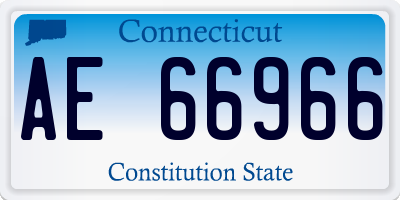 CT license plate AE66966