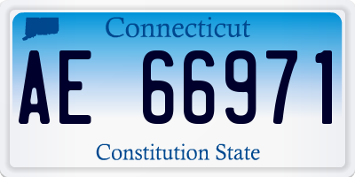 CT license plate AE66971