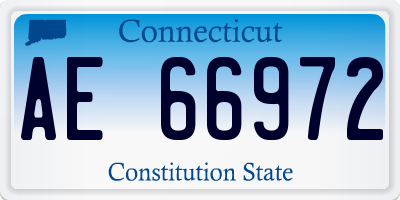 CT license plate AE66972