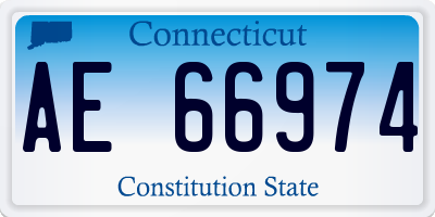 CT license plate AE66974