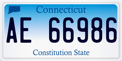 CT license plate AE66986