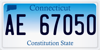 CT license plate AE67050