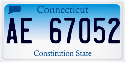CT license plate AE67052