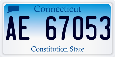 CT license plate AE67053