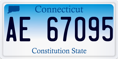 CT license plate AE67095