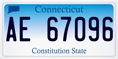 CT license plate AE67096