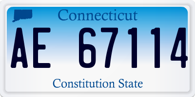 CT license plate AE67114